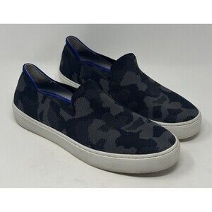 Rothy's The Original Slip On Sneaker Women’s 9 Camo Black Gray Knit Comfort